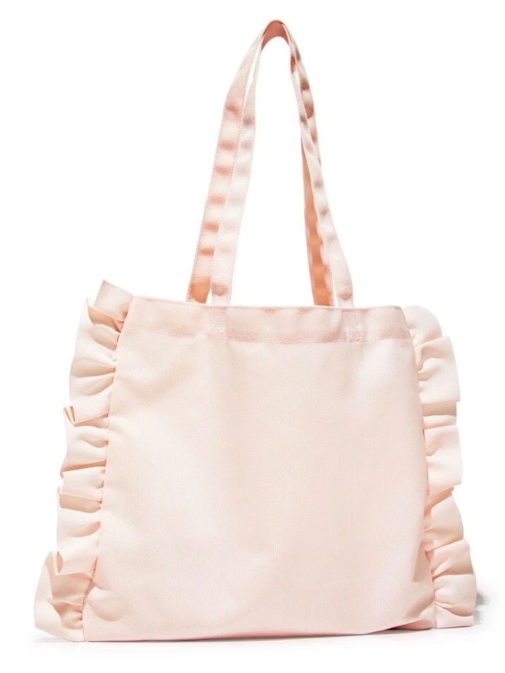 BATH & BODY WORKS Pink Canvas Tote Bag Frill Large Purse VIP Handbag Mothers day
